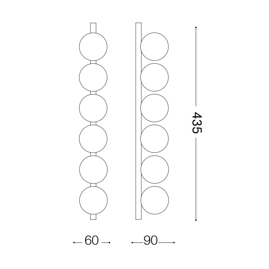 Ideal Lux - LED Stropné svietidlo PING PONG 6xLED/3W/230V CRI 90 čierna