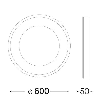 Ideal Lux - LED Stropné svietidlo PLANET LED/29W/230V CRI 90 pr. 60 cm čierna