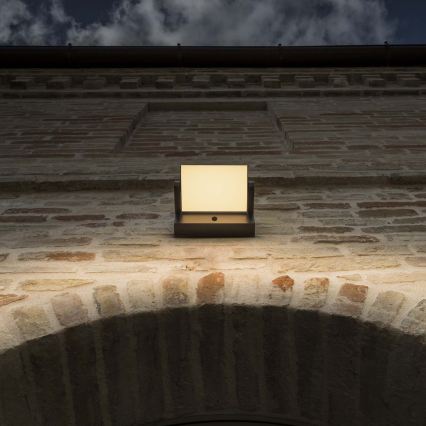 Ideal Lux - LED Vonkajšie nástenné svietidlo so senzorom SWIPE LED/21W/230V CRI 90 IP54 hnedá