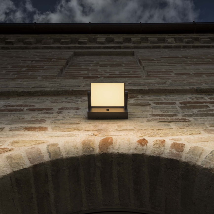 Ideal Lux - LED Vonkajšie nástenné svietidlo so senzorom SWIPE LED/21W/230V CRI 90 IP54 hnedá