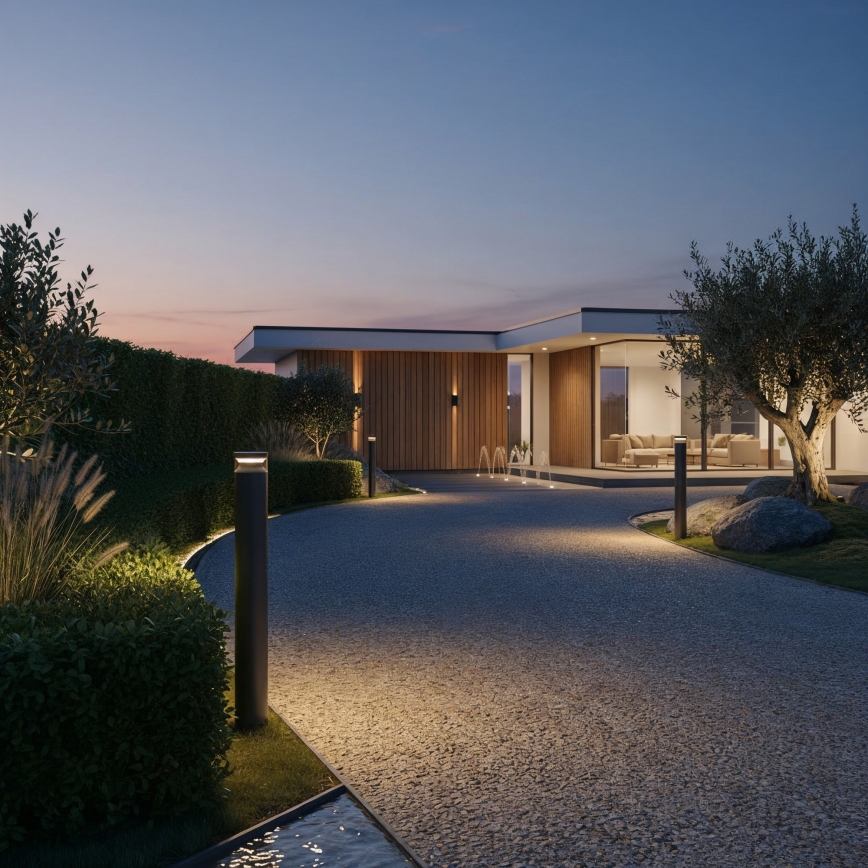 Ideal Lux - LED Vonkajšia lampa BOEING LED/14W/230V 100 cm CRI 90 IP65 čierna