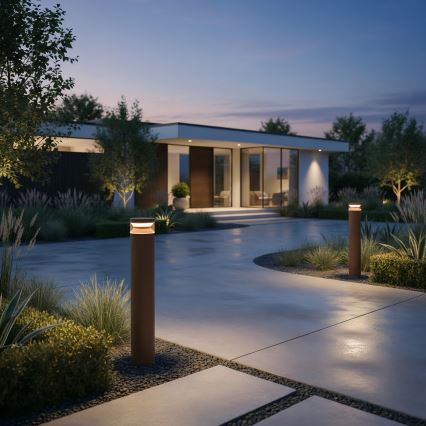 Ideal Lux - LED Vonkajšia lampa BOEING LED/14W/230V 100 cm CRI 90 IP65 hnedá