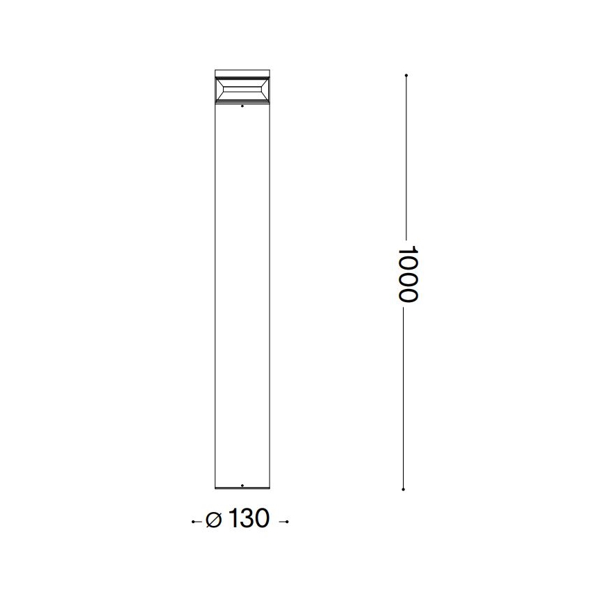 Ideal Lux - LED Vonkajšia lampa BOEING LED/14W/230V 100 cm CRI 90 IP65 hnedá