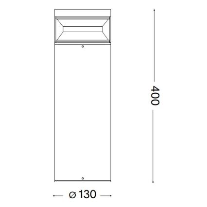 Ideal Lux - LED Vonkajšia lampa BOEING LED/14W/230V 40 cm CRI 90 IP65 čierna