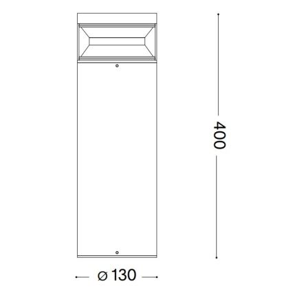Ideal Lux - LED Vonkajšia lampa BOEING LED/14W/230V 40 cm CRI 90 IP65 čierna