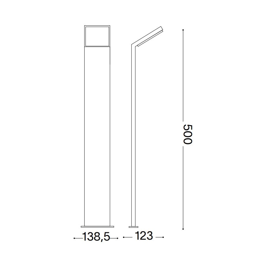 Ideal Lux - LED Vonkajšia lampa STYLE LED/8,5W/230V 4000K 50 cm CRI 90 IP54 hnedá