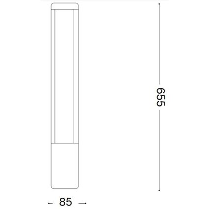 Ideal Lux - LED Vonkajšia lampa TIFONE LED/8,5W/230V 65,5 cm IP65 antracit