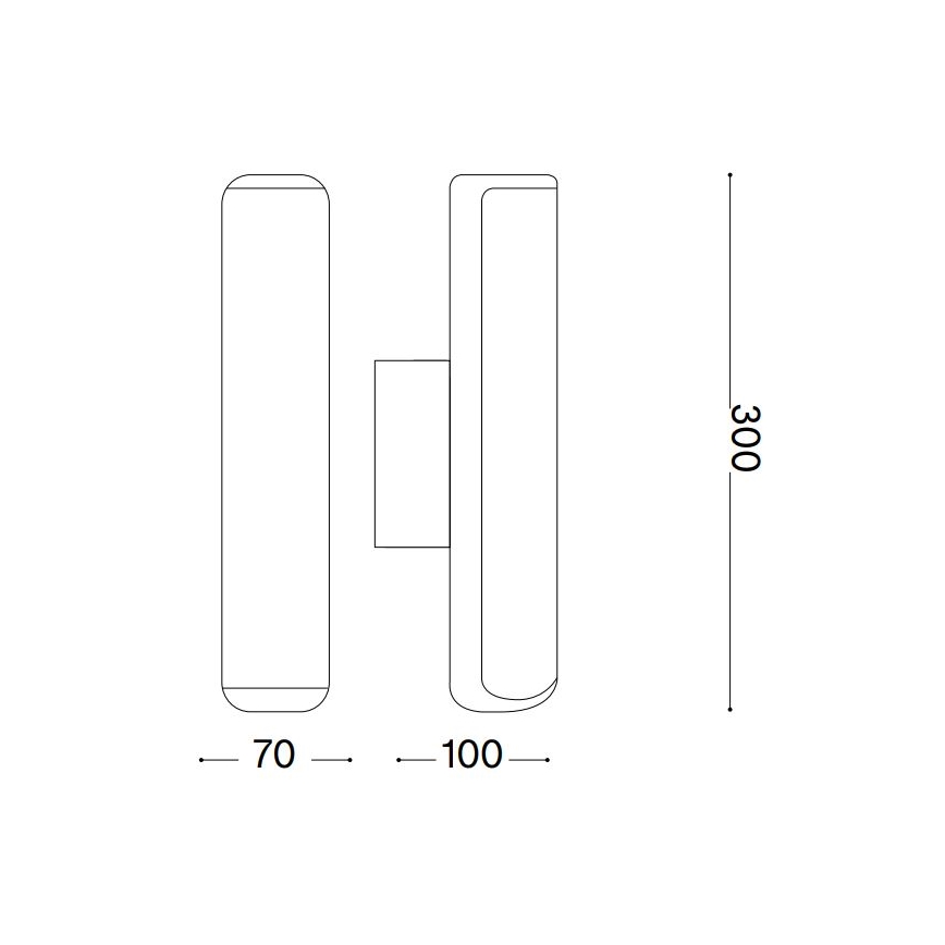 Ideal Lux - LED Vonkajšie nástenné svietidlo ETERE LED/9,5W/230V 4000K CRI 90 IP44 antracit
