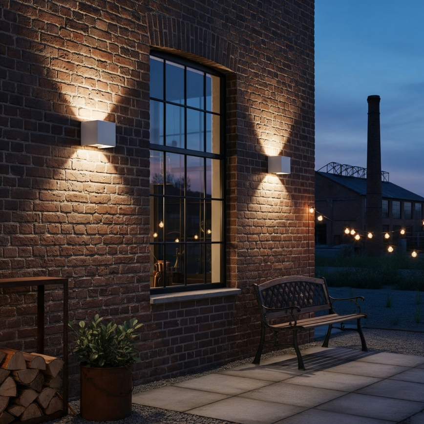 Ideal Lux - LED Vonkajšie nástenné svietidlo ATOM LED/12W/230V CRI 90 IP54 biela