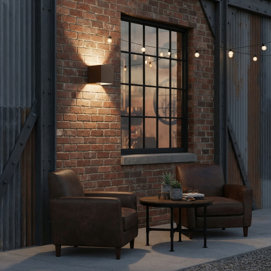 Ideal Lux - LED Vonkajšie nástenné svietidlo ATOM LED/12W/230V CRI 90 IP54 hnedá