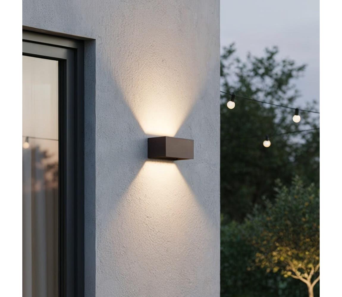 Ideal Lux - LED vonkajšie nástenné svietidlo ATOM LED/25W/230V CRI 90 IP54 hnedá 366876
