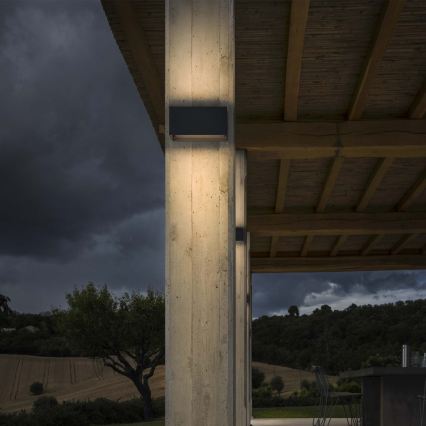 Ideal Lux - LED Vonkajšie nástenné svietidlo ATOM LED/25W/230V CRI 90 IP54 antracit