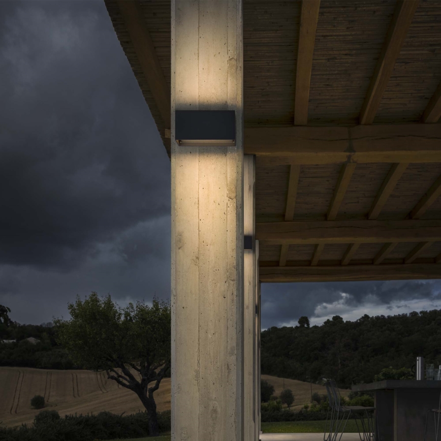 Ideal Lux - LED Vonkajšie nástenné svietidlo ATOM LED/25W/230V CRI 90 IP54 antracit