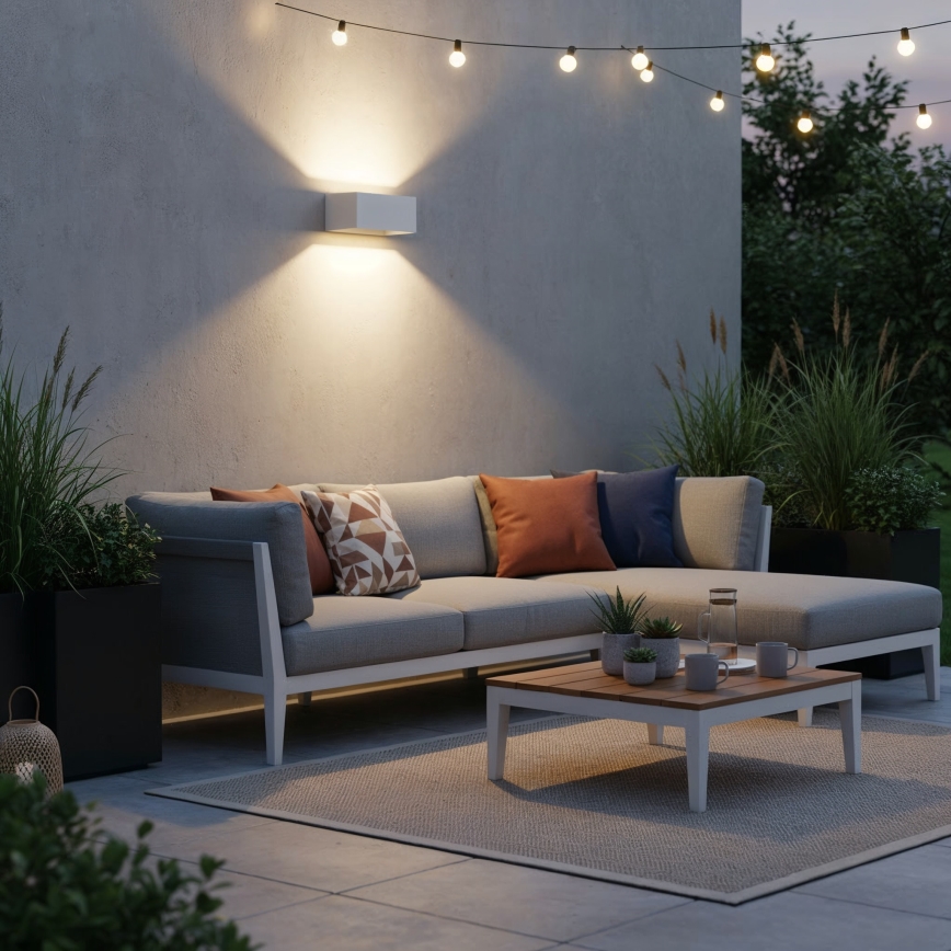 Ideal Lux - LED Vonkajšie nástenné svietidlo ATOM LED/25W/230V CRI 90 IP54 biela