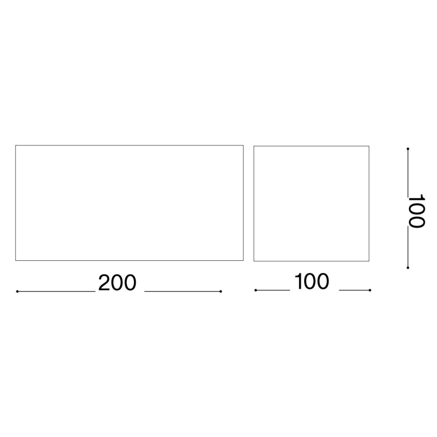 Ideal Lux - LED Vonkajšie nástenné svietidlo ATOM LED/25W/230V CRI 90 IP54 biela