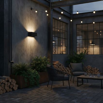 Ideal Lux - LED Vonkajšie nástenné svietidlo ATOM LED/25W/230V CRI 90 IP54 čierna