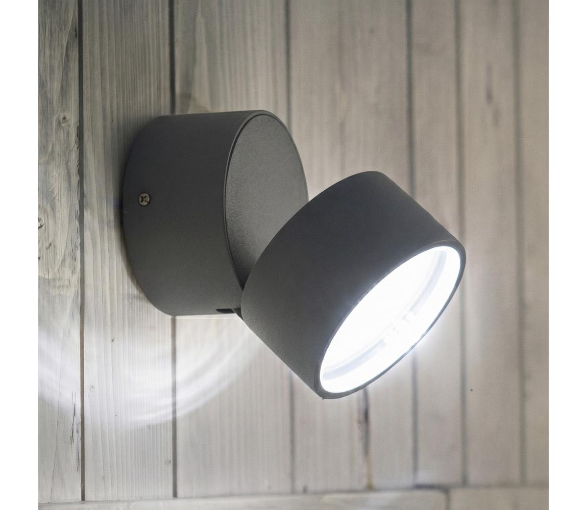 Ideal Lux -LED Vonkajšie nástenné svietidlo OMEGA LED/7W/230V CRI 90 IP54 antracit 285467