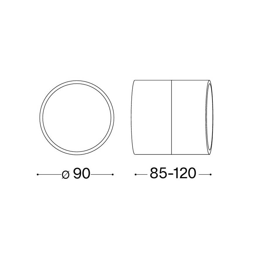 Ideal Lux - LED Vonkajšie nástenné svietidlo OMEGA LED/7W/230V CRI 90 IP54 antracit
