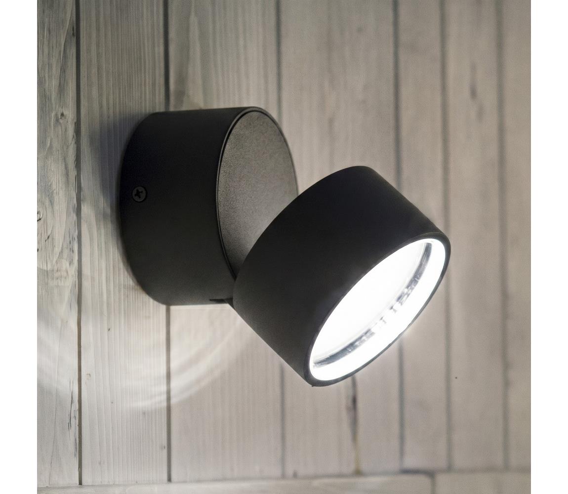 Ideal Lux - LED Vonkajšie nástenné svietidlo OMEGA LED/7W/230V CRI 90 IP54 čierna 285504