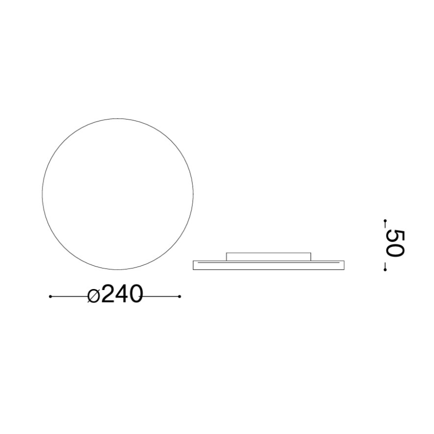 Ideal Lux - LED vonkajšie nástenné svietidlo PUNTO LED/12W/230V CRI 90, priemer 24 cm, IP54, hnedé