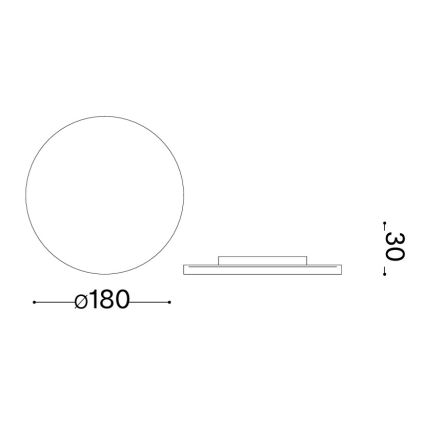 Ideal Lux - LED vonkajšie nástenné svietidlo PUNTO LED/9W/230V CRI 90 pr. 18 cm IP54 biela