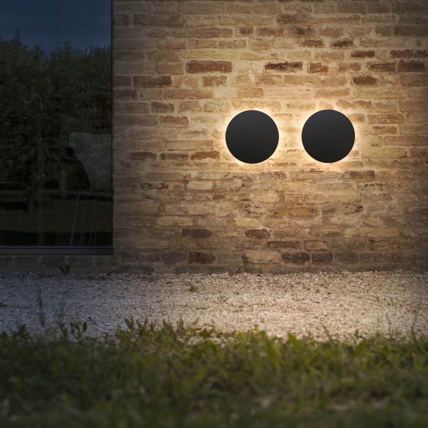 Ideal Lux - vonkajšie nástenné LED svietidlo PUNTO LED/9W/230V CRI 90, priemer 18 cm, IP54, čierne