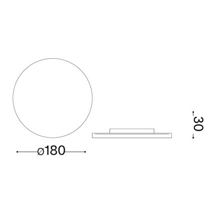 Ideal Lux - vonkajšie nástenné LED svietidlo PUNTO LED/9W/230V CRI 90, priemer 18 cm, IP54, čierne