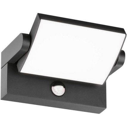 Ideal Lux - LED Vonkajšie nástenné svietidlo so senzorom SWIPE LED/21W/230V CRI 90 IP54 antracit