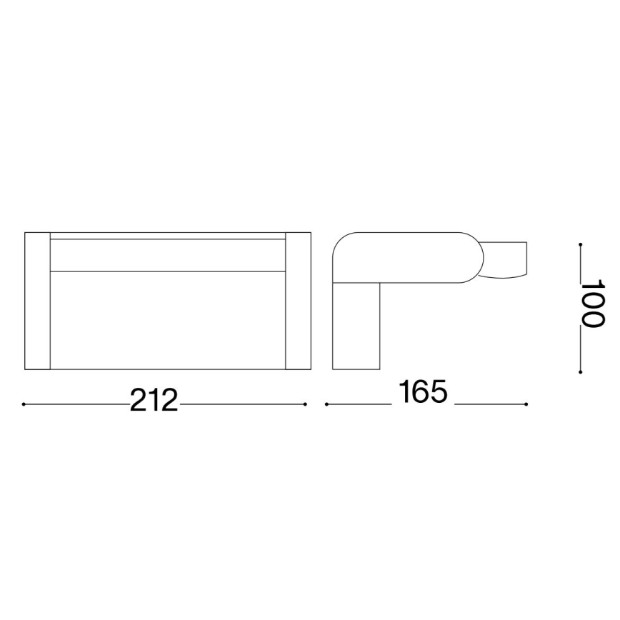 Ideal Lux - LED Vonkajšie nástenné svietidlo so senzorom SWIPE LED/21W/230V CRI 90 IP54 antracit