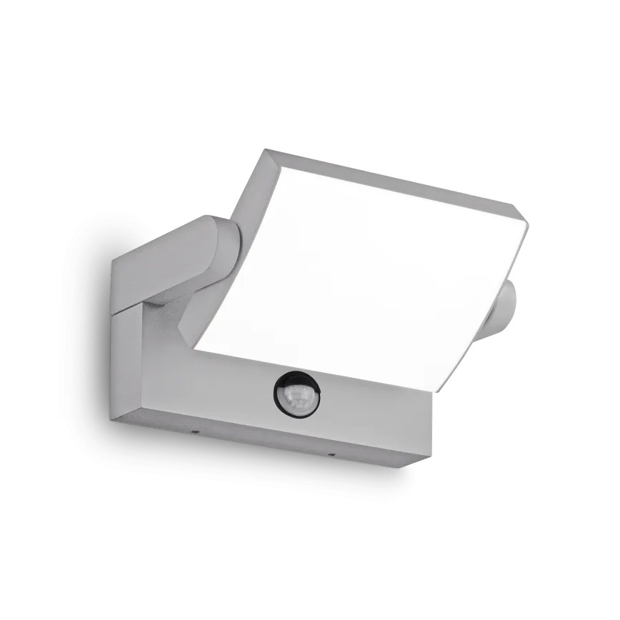 Ideal Lux - LED vonkajšie nástenné svietidlo so senzorom SWIPE LED/21W/230V CRI 90 IP54 sivé
