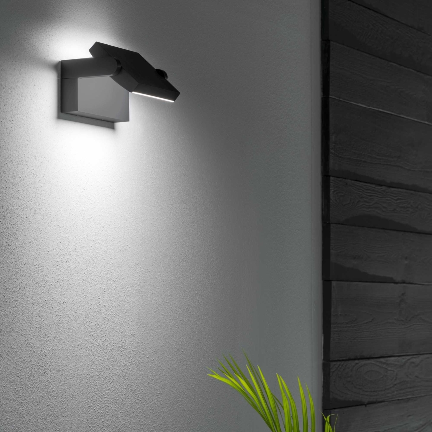Ideal Lux - LED Vonkajšie nástenné svietidlo SWIPE LED/21W/230V CRI 90 IP54 antracit
