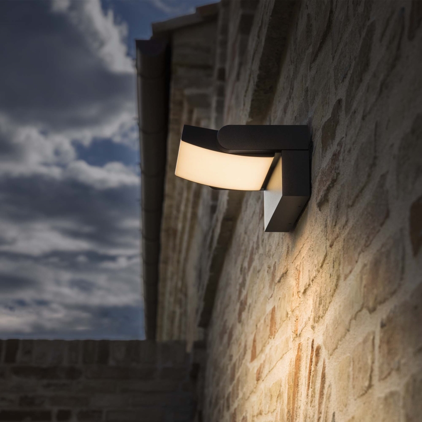 Ideal Lux - LED Vonkajšie nástenné svietidlo SWIPE LED/21W/230V CRI 90 IP54 antracit