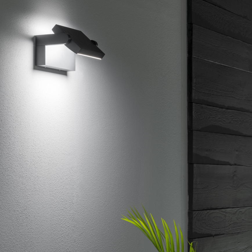 Ideal Lux - LED Vonkajšie nástenné svietidlo SWIPE LED/21W/230V CRI 90 IP54 antracit