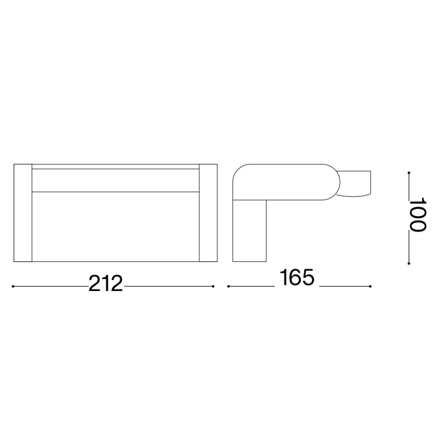 Ideal Lux - LED Vonkajšie nástenné svietidlo SWIPE LED/21W/230V CRI 90 IP54 antracit