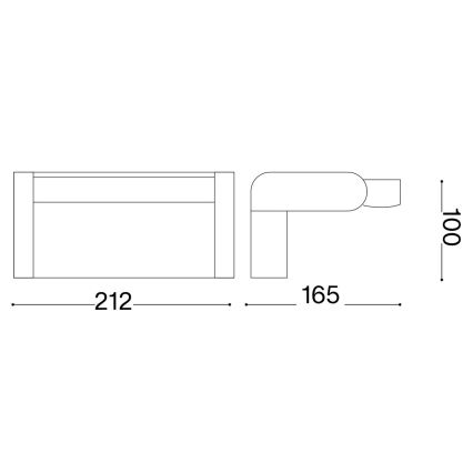 Ideal Lux - LED Vonkajšie nástenné svietidlo SWIPE LED/21W/230V CRI 90 IP54 čierna