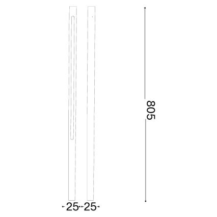 Ideal Lux - LED vonkajšie svietidlo JEDI LED/12W/230V 80 cm CRI 90 IP65 antracit