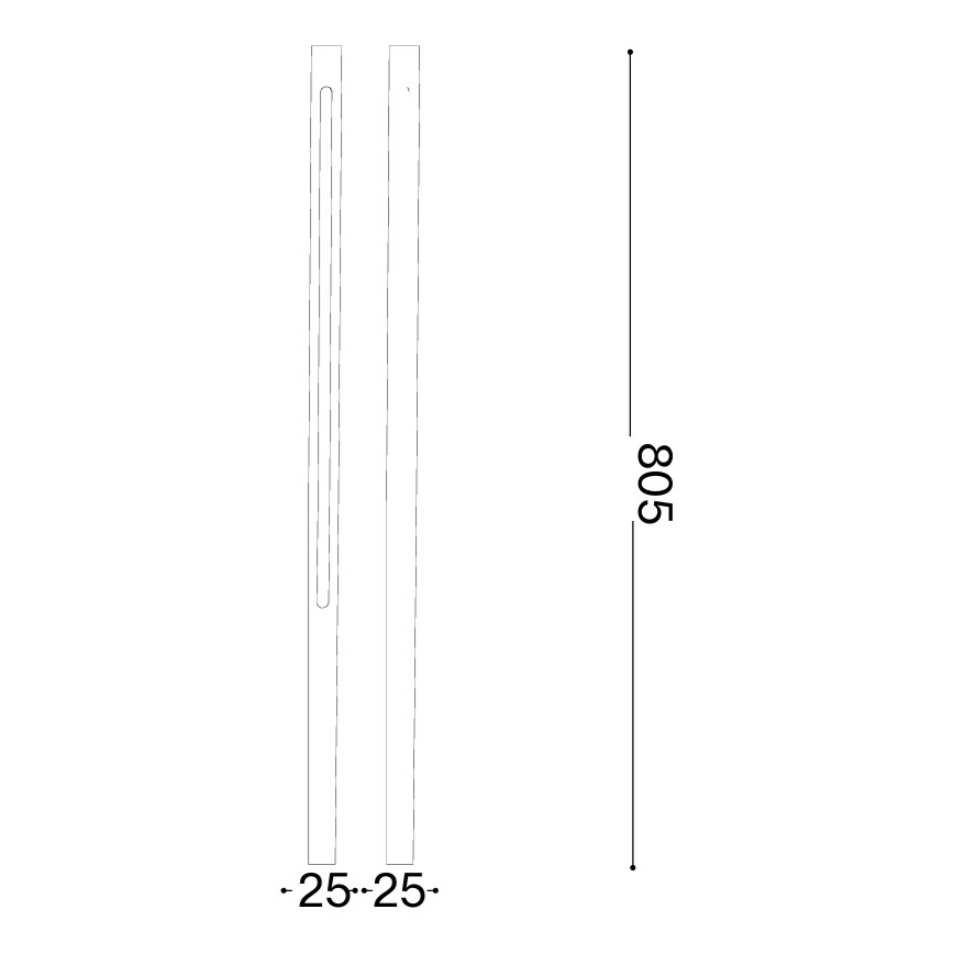 Ideal Lux - LED vonkajšie svietidlo JEDI LED/12W/230V 80 cm CRI 90 IP65 antracit