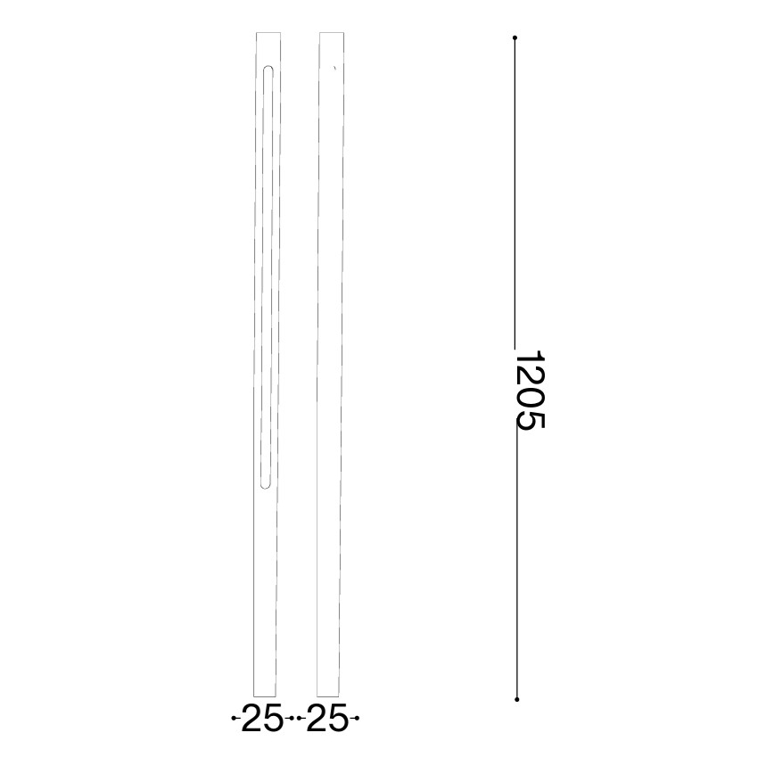 Ideal Lux - LED vonkajšie svietidlo JEDI LED/19W/230V 120 cm CRI 90 IP65 antracit