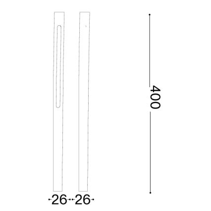 Ideal Lux - LED vonkajšie svietidlo JEDI LED/7W/230V 40 cm CRI 90 IP65 hnedé