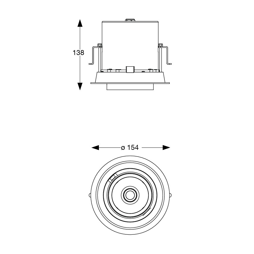 Ideal Lux - LED zapustené bodové svietidlo NOVA LED/20W/230V 4000K CRI 90 pr. 15,4 cm biela
