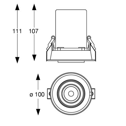 Ideal Lux - LED zapustené bodové svietidlo NOVA LED/12W/230V 3000K CRI 90 pr. 10 cm biela