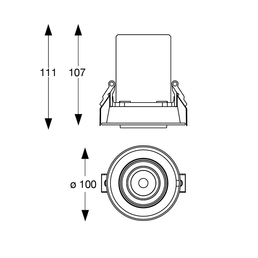 Ideal Lux - LED zapustené bodové svietidlo NOVA LED/12W/230V 3000K CRI 90 pr. 10 cm biela