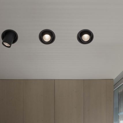 Ideal Lux - LED zapustené bodové svietidlo NOVA LED/30W/230V 3000K CRI 90 pr. 15,4 cm čierna