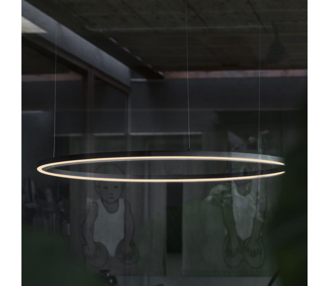 Ideal Lux - LED závesné svietidlo na lanku ORACLE LED/83W/230V 3000K pr. 150 cm čierna 285061
