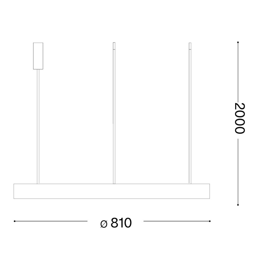 Ideal Lux - LED závesný luster GEMINI LED/56W/230V 4000K priemer 81 cm CRI 90 mosadz