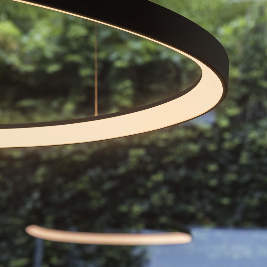 Ideal Lux - LED závesný luster na lane GEMINI LED/78W/230V 2700K pr. 105 cm CRI 90 čierny