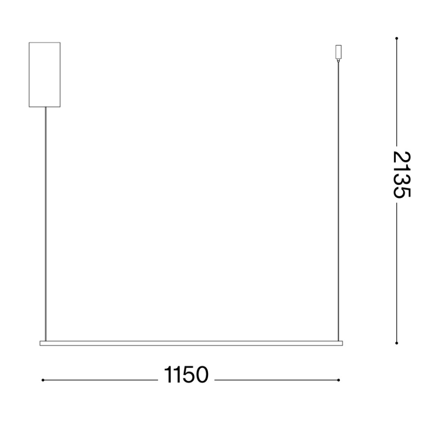 Ideal Lux - LED závesný luster na lanku ESSENCE LED/19W/230V 3000K CRI 90 čierna