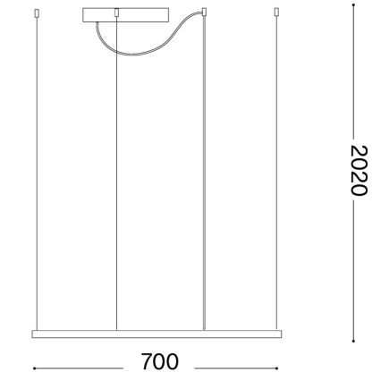 Ideal Lux - Závesný LED luster s lankom ORACLE SLIM LED/44W/230V 3000K CRI 90 70x70 cm zlatá