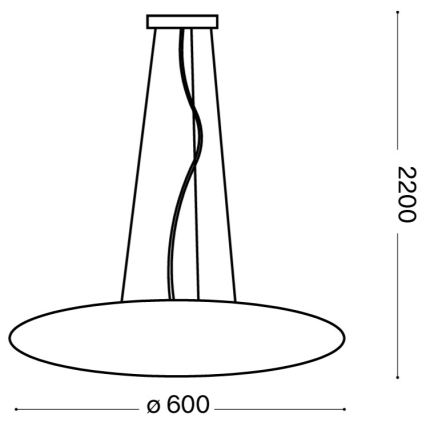 Ideal Lux - Luster na lankách GLORY 5xE27/60W/230V priemer 60 cm biela