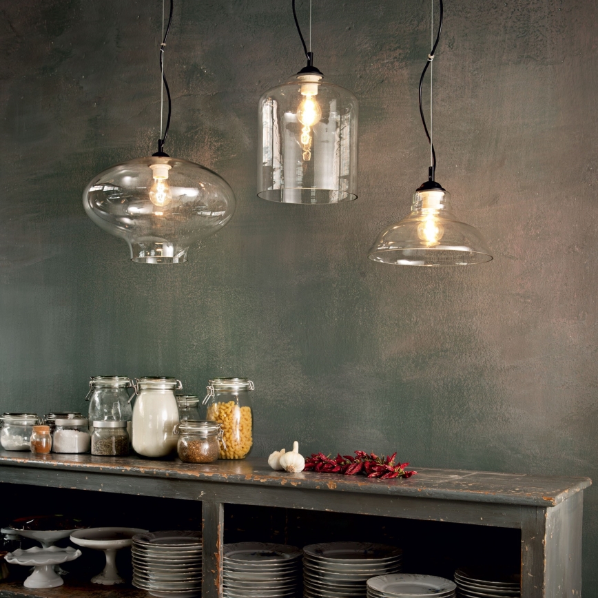 Ideal Lux - Luster na lanku BISTRO 1xE27/60W/230V pr. 40 cm dymová